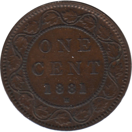 1881H Obv. 1 Canada 1-cent VF-EF (VF30)