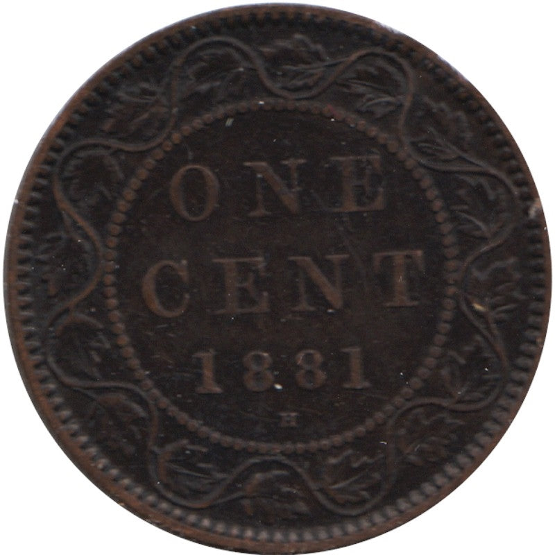 1881H Obv. 1 Canada 1-cent Very Fine (VF-20)