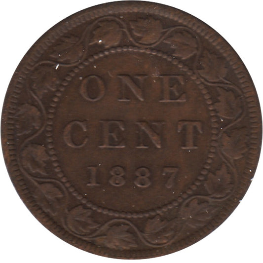 1887 Canada 1-cent F-VF (F15)