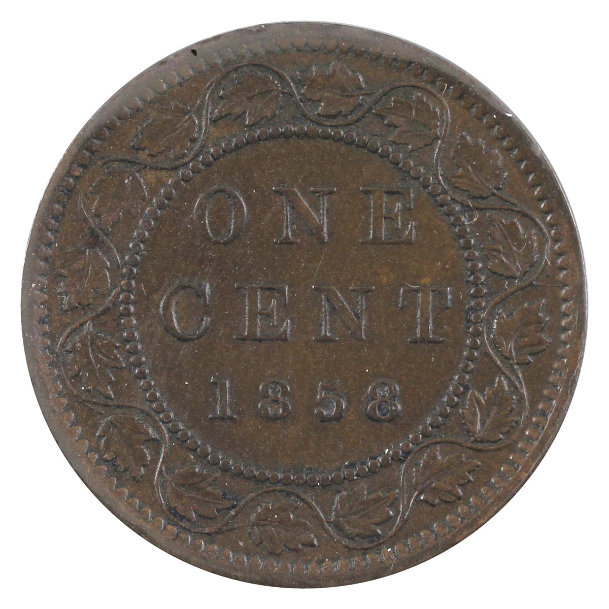 1858 Canada 1-cent EF-AU (EF-45) $
