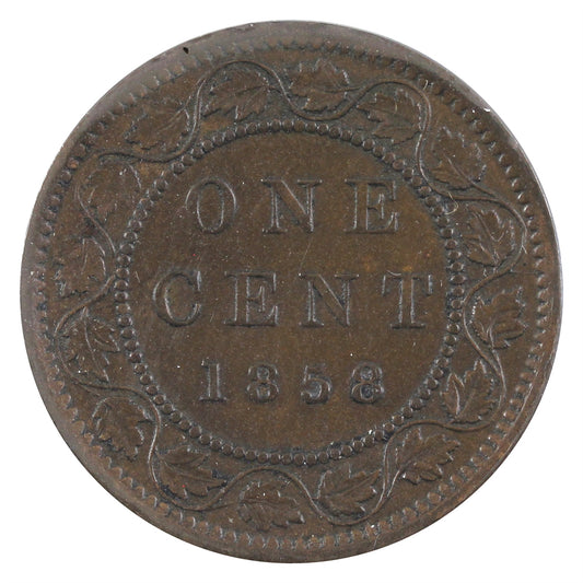 1858 Canada 1-cent EF-AU (EF45) $