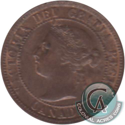 1892 Obv. 3 Canada 1-cent UNC+ (MS62) $