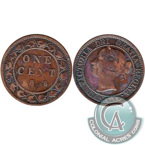 1859 DP N9 #1 Canada 1-cent VG-F (VG10) $
