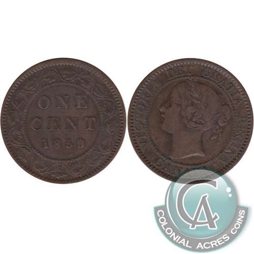 1859 DP #1 Canada 1-cent F-VF (F-15) $