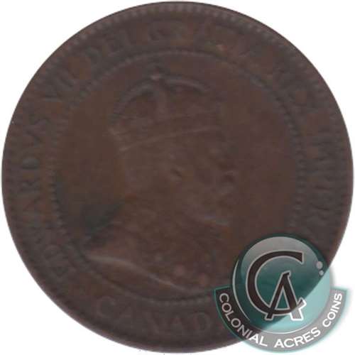 1907 Canada 1-cent VF-EF (VF-30)