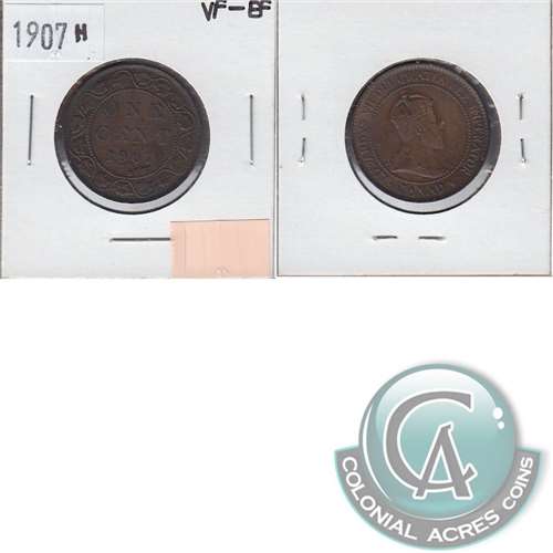 1907H Canada 1-cent VF-EF (VF-30)