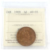 1909 Canada 1-cent ICCS Certified AU-55