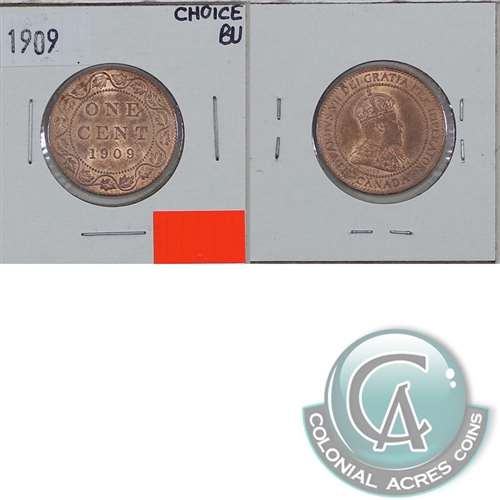 1909 Canada 1-cent Choice Brilliant Uncirculated (MS64) $