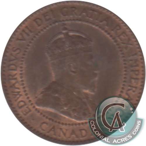 1910 Canada 1-cent AU-UNC (AU55)