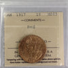 1917 Canada 1-cent ICCS Certified MS-63 Red