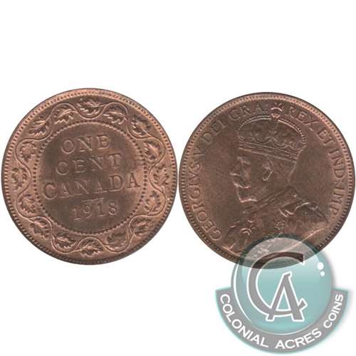 1918 Canada 1-cent UNC+ (MS-62)