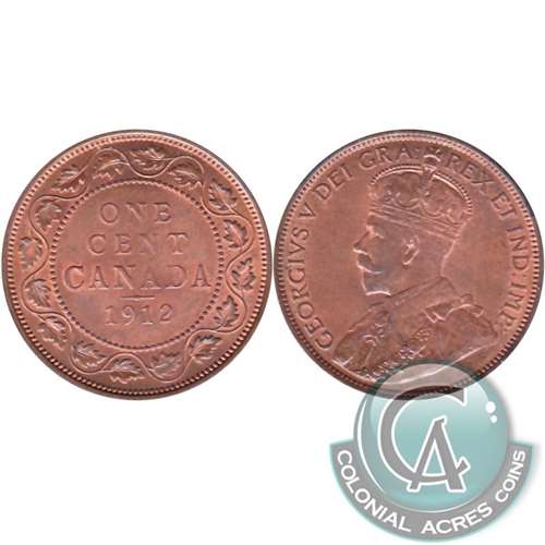 1912 Canada 1-cent AU-UNC (AU55)