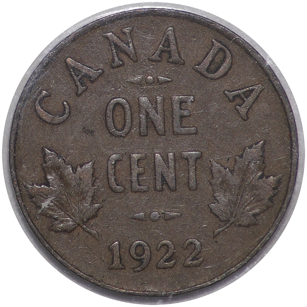 1922 Canada 1-cent ICCS Certified F-12