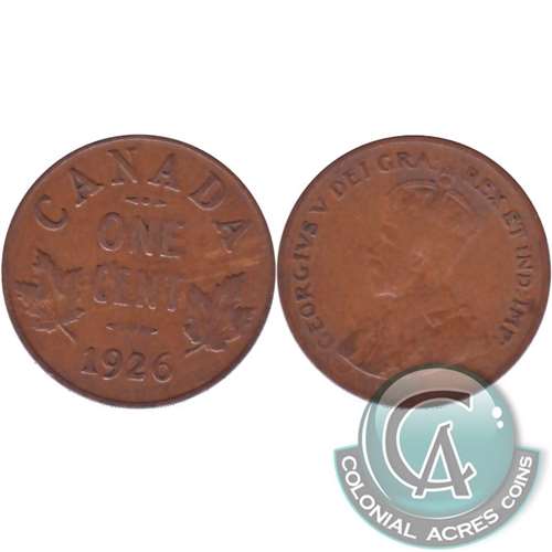 1926 Canada 1-cent VG-F (VG-10)