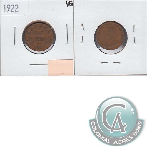 1922 Canada 1-cent Very Good (VG8)