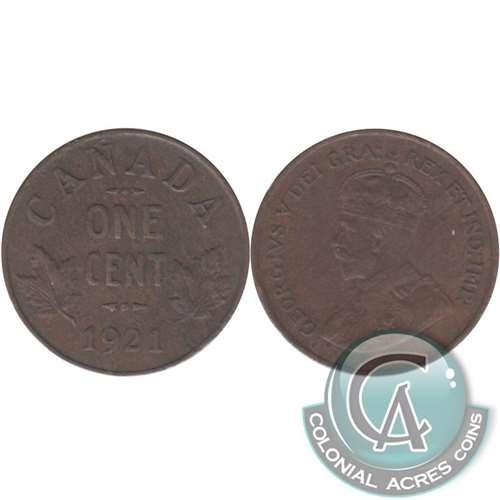 1921 Canada 1-cent VF-EF (VF30)