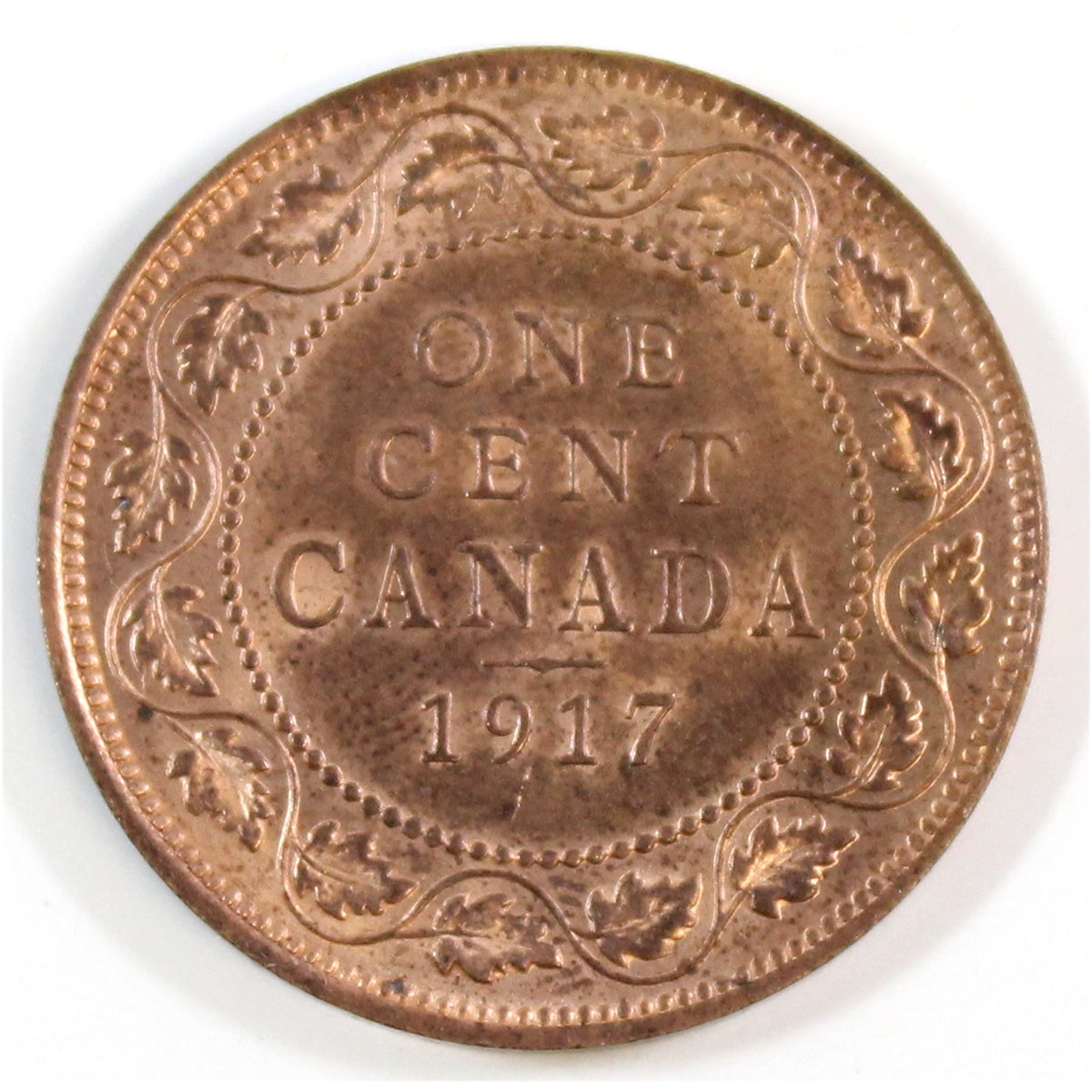 1917 Canada 1-cent Brilliant Uncirculated R & B (MS-63)