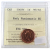 2000W Canada 1-cent ICCS Certified MS66 NBU