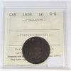 1858 Canada 1-cent ICCS Certified G-6