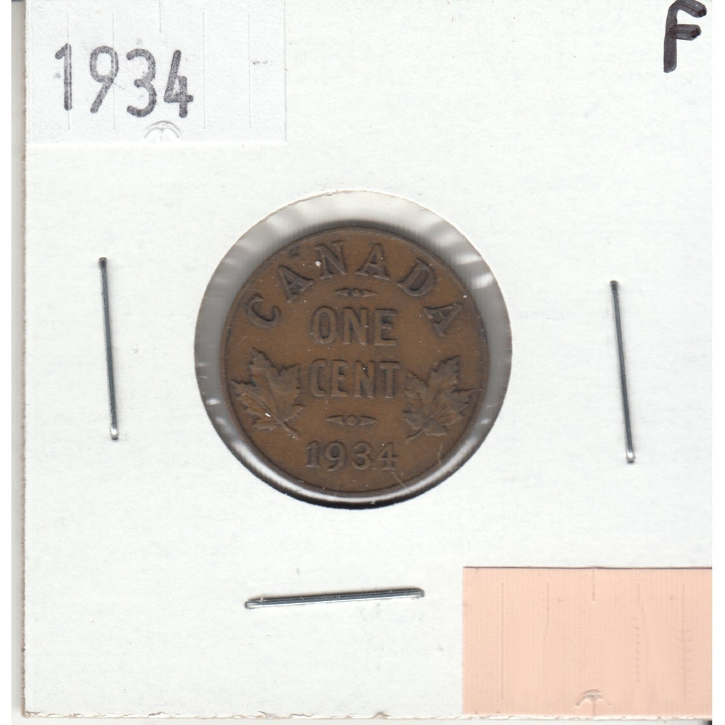 1934 Canada 1-cent Fine (F-12)