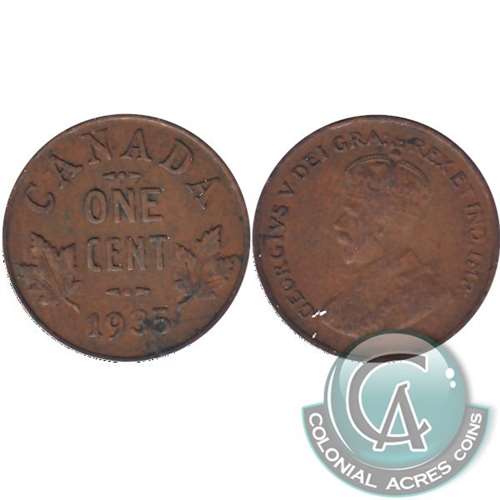 1935 Canada 1-cent Fine (F12)
