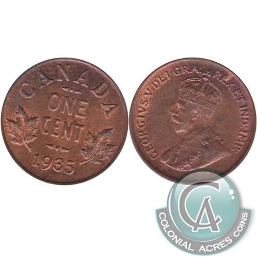 1935 Canada 1-cent AU-UNC (AU-55)