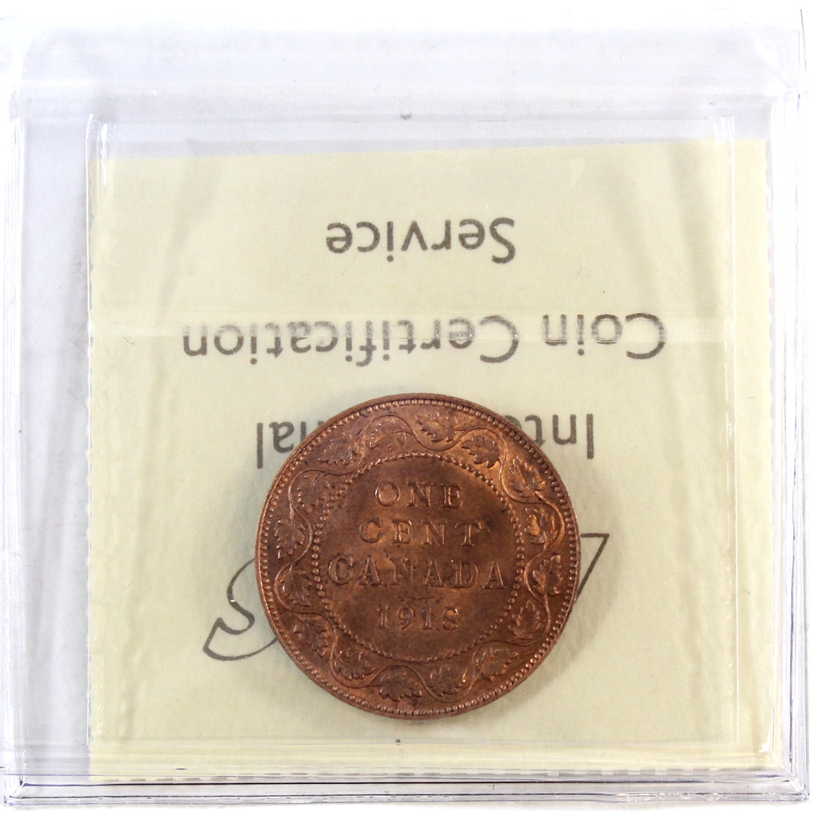 1918 Canada 1-cent ICCS Certified MS-65 Red (XUB 907)