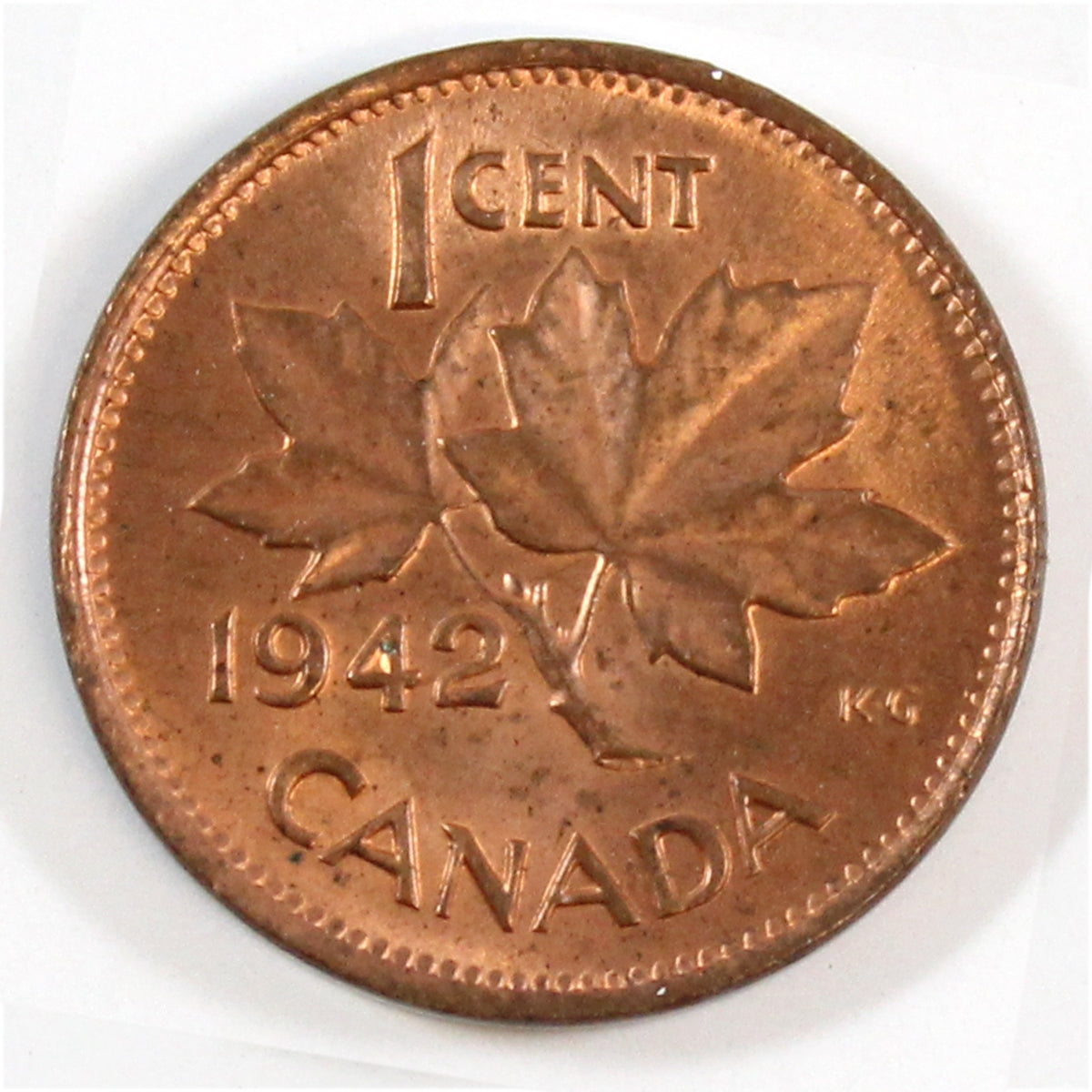 1942 Canada 1-cent Choice Brilliant Uncirculated (MS-64) $