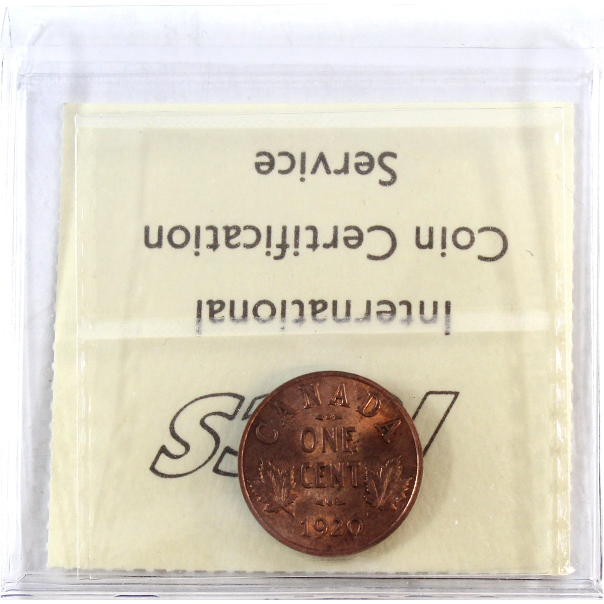 1920 Small Canada 1-cent ICCS Certified MS65 Red (XFC 234)