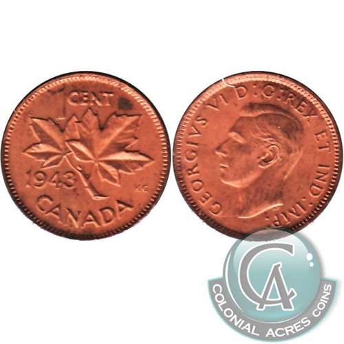 1943 Canada 1-cent VF-EF (VF-30)