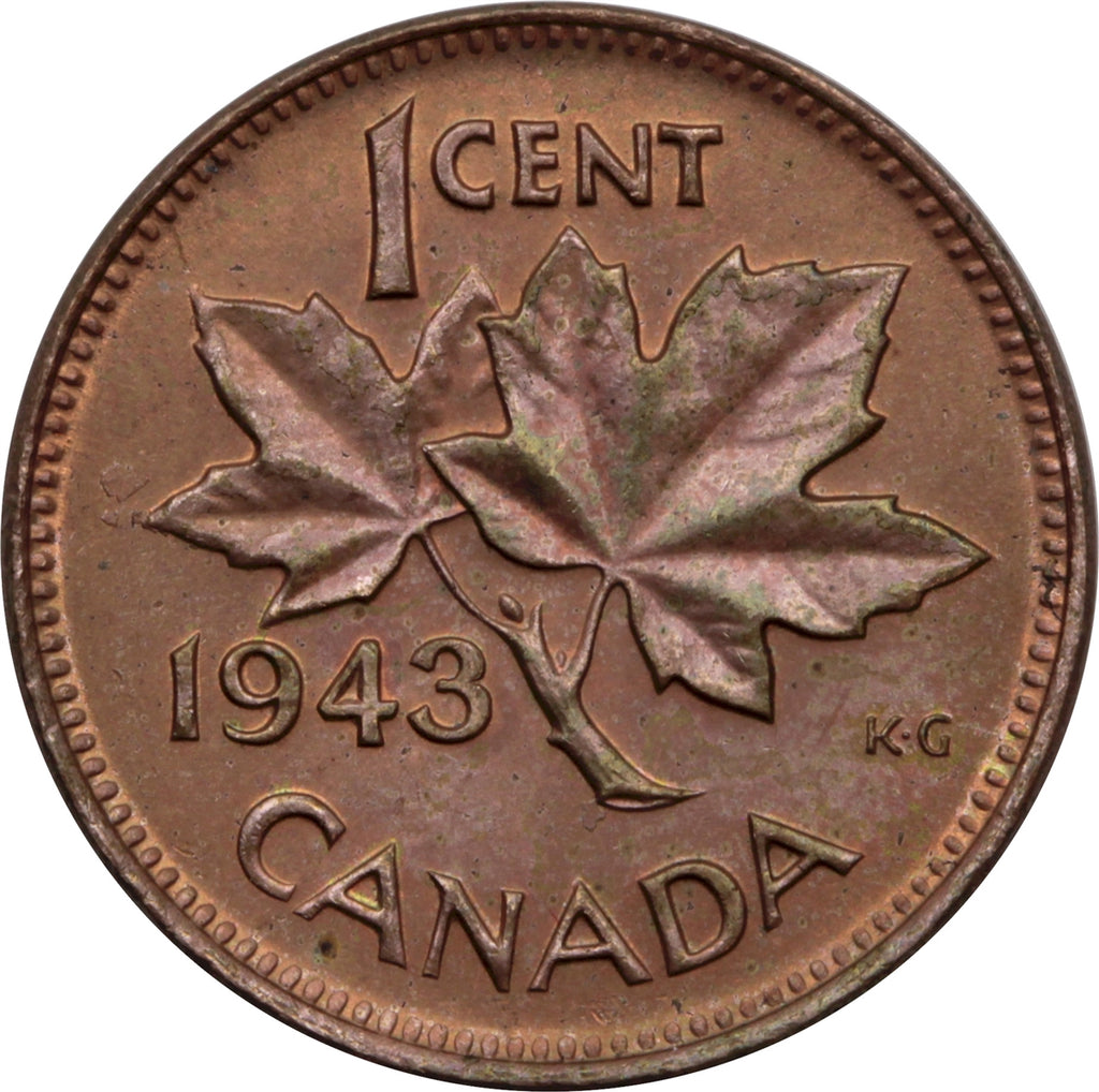 1943 Canada 1-cent Brilliant Uncirculated (MS-63)