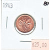 1943 Canada 1-cent Uncirculated (MS-60)