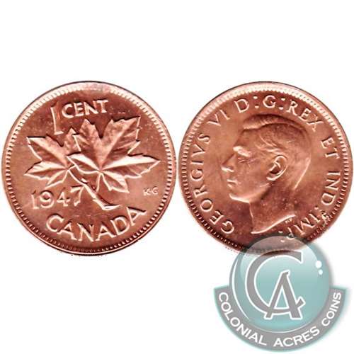 1947 Canada 1-cent Choice Brilliant Uncirculated (MS-64)