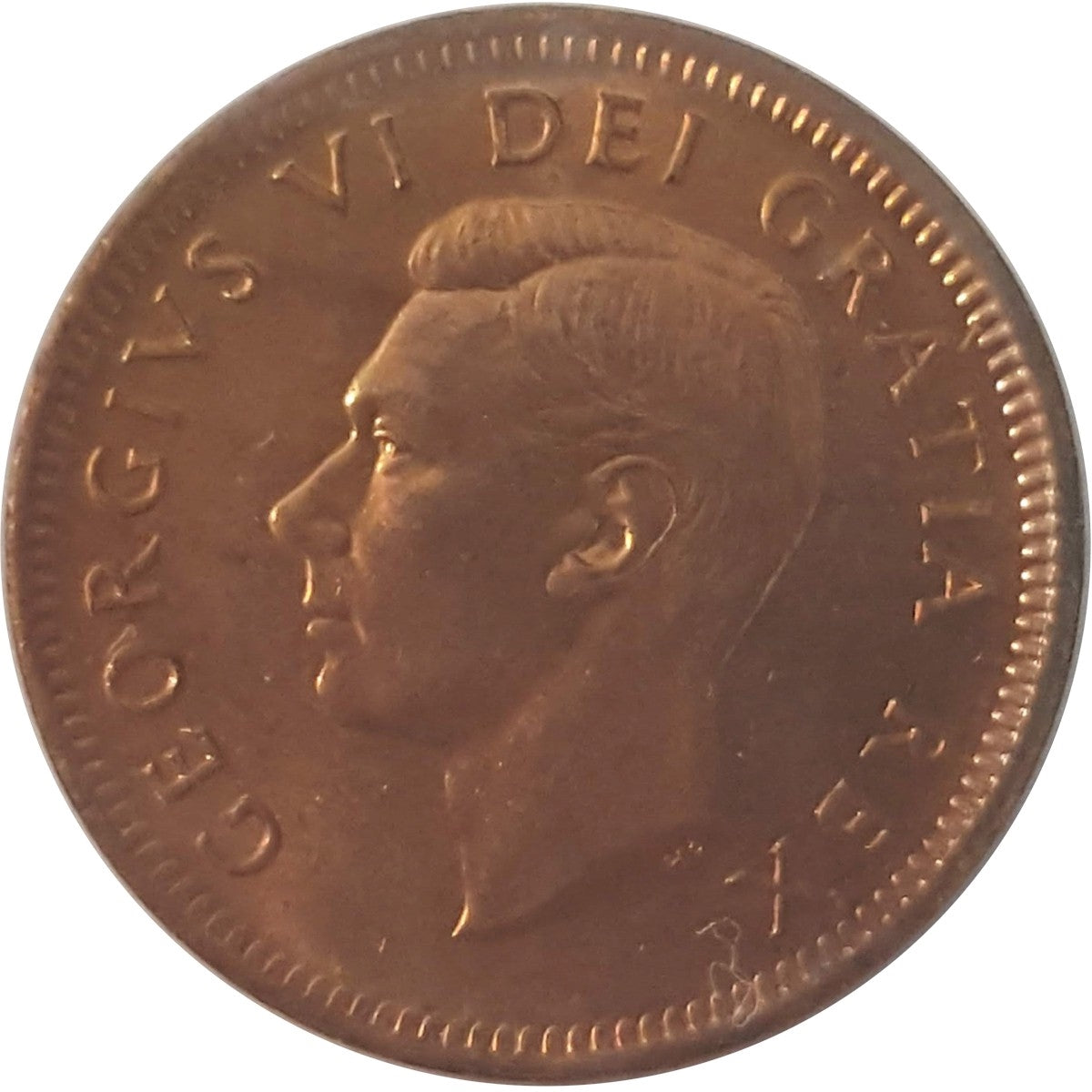 1948 A Off Denticle Canada 1-cent ICCS Certified Red MS-64