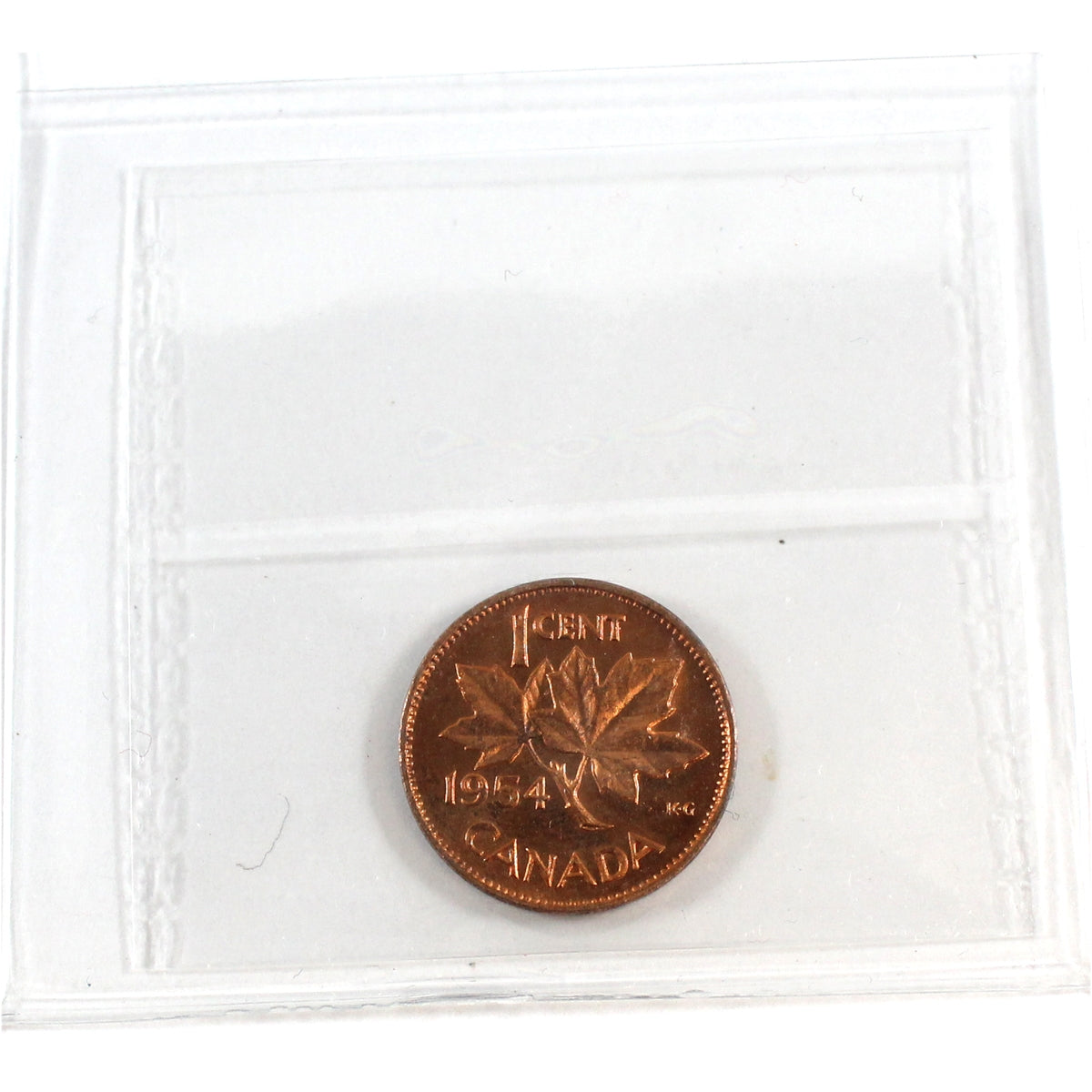 1954 SF Canada 1-cent ICCS Certified MS-64 Red