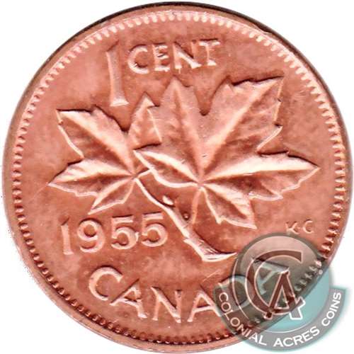 1955 Canada 1-cent UNC+ (MS-62)
