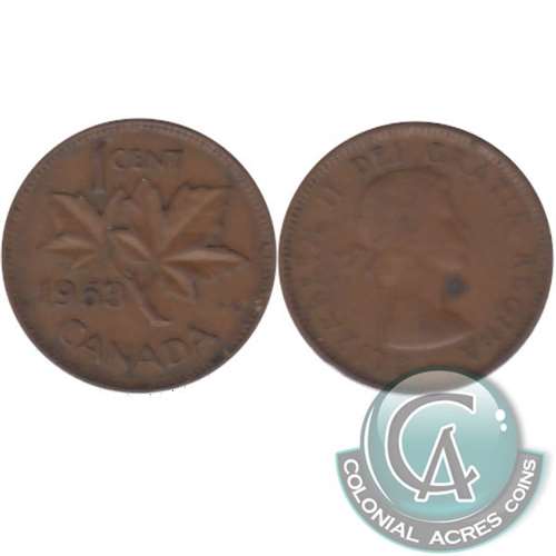 1953 SS Canada 1-cent Very Good (VG-8)