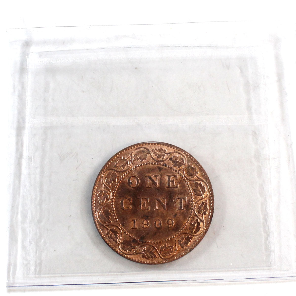 1909 Canada 1-cent ICCS Certified MS-63 Red & Brown