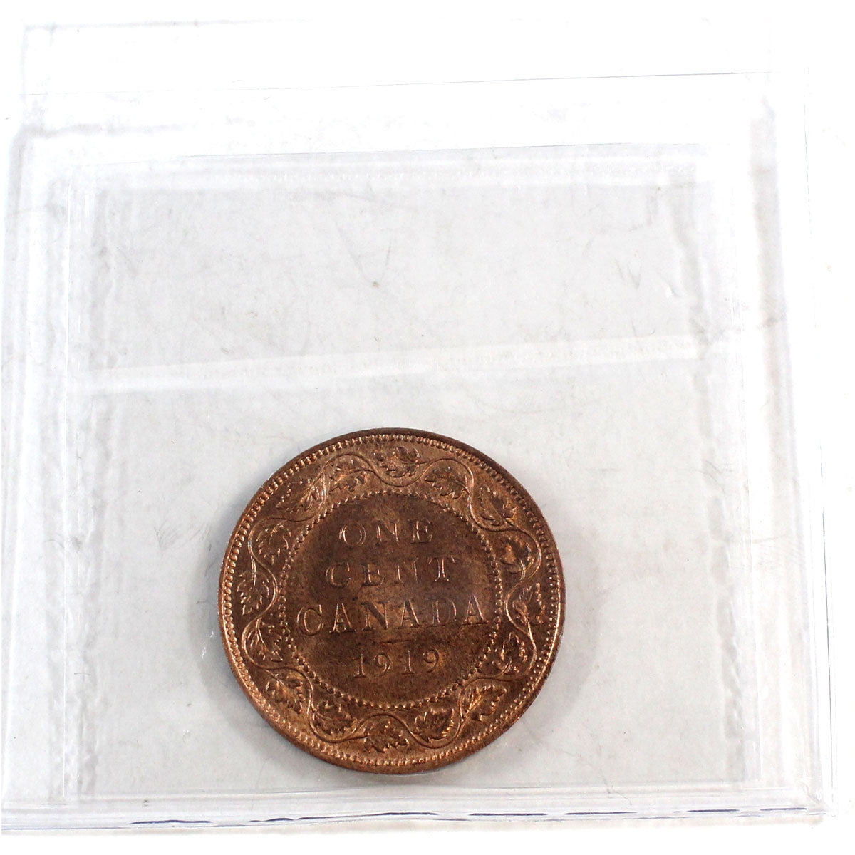 1919 Canada 1-cent ICCS Certified MS-64 Red