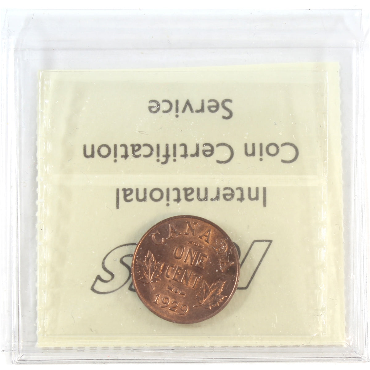 1929 Canada 1-cent ICCS Certified MS-63 Red
