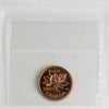 1960 Canada 1-cent ICCS Certified PL65 Red; Heavy Cameo