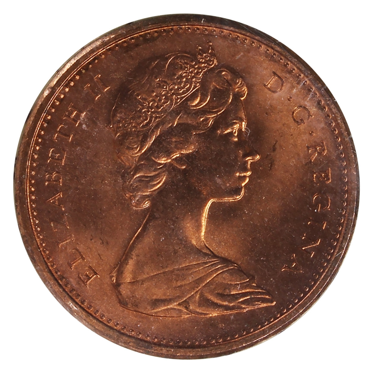 1966 Canada 1-cent ICCS Certified MS-66 Red