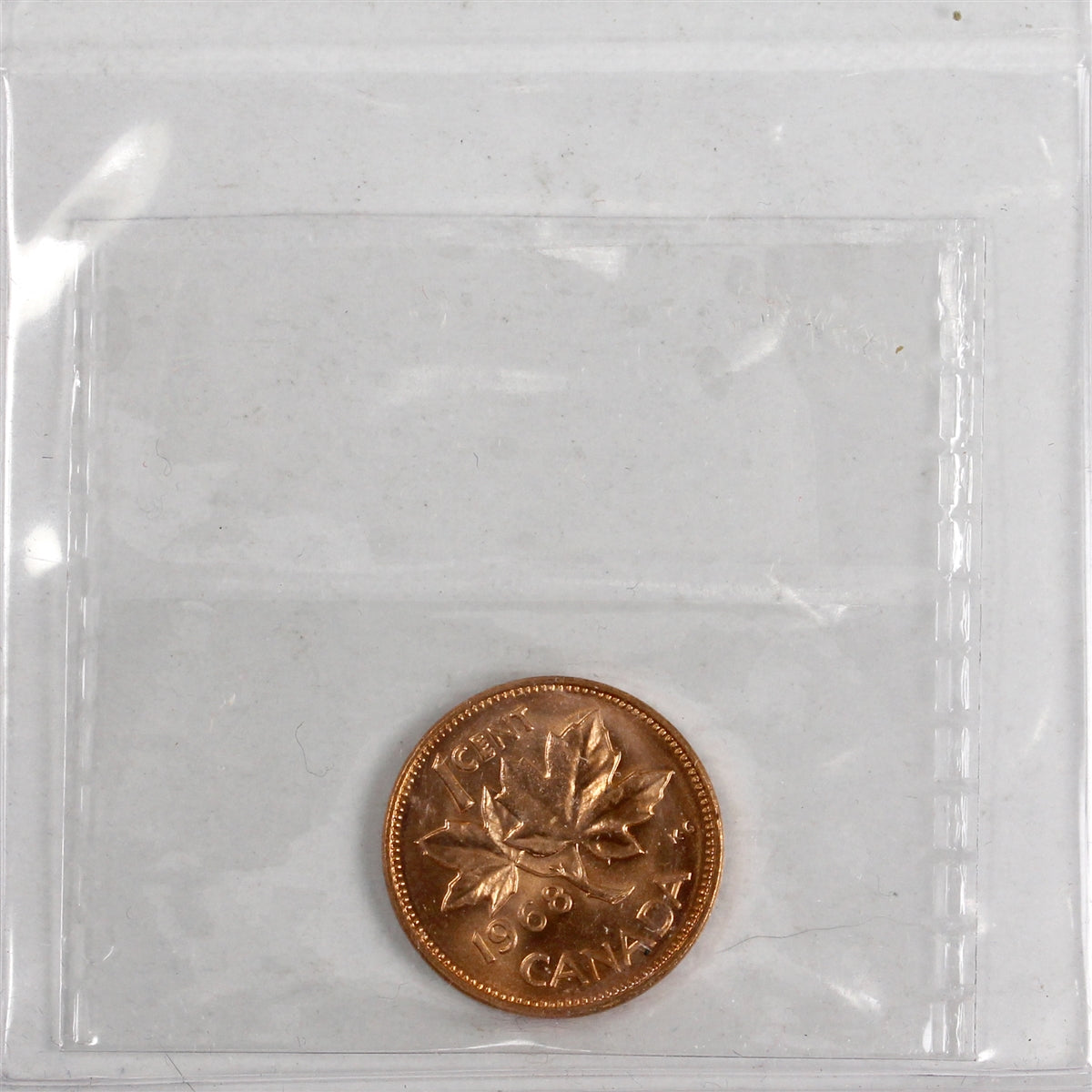 1968 Canada 1-cent ICCS Certified MS65 Red