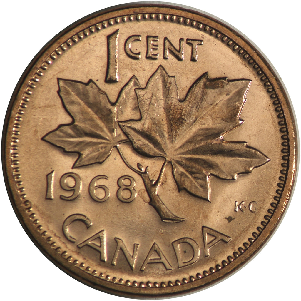 1968 Canada 1-cent Brilliant Uncirculated (MS-63)