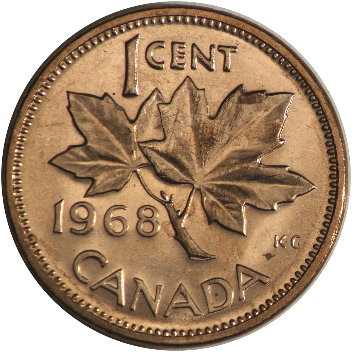 1968 Canada 1-cent Brilliant Uncirculated (MS-63)