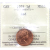 1974 Canada 1-cent ICCS Certified MS65 Red