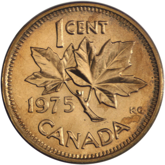 1975 Canada 1-cent Brilliant Uncirculated (MS-63)