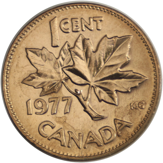 1977 Canada 1-cent Brilliant Uncirculated (MS63)