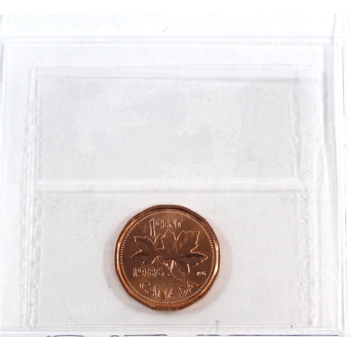 1986 Canada 1-cent ICCS Certified MS65 Red