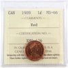 1989 Canada 1-cent ICCS Certified MS66 Red